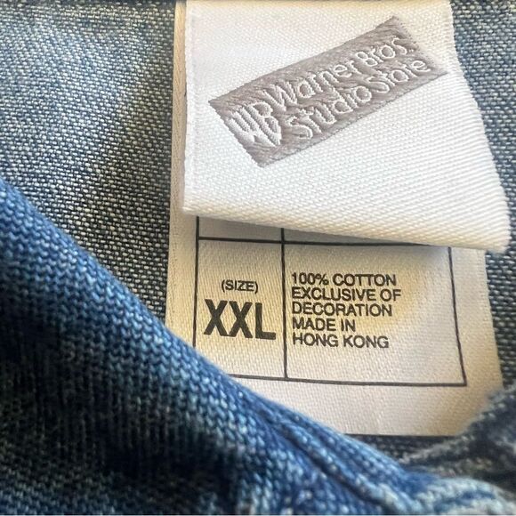 Vintage Y2K Warner Brothers Tweety Bird Denim Shirt.  Size XXL. Excellent Cond! - Picture 11 of 13